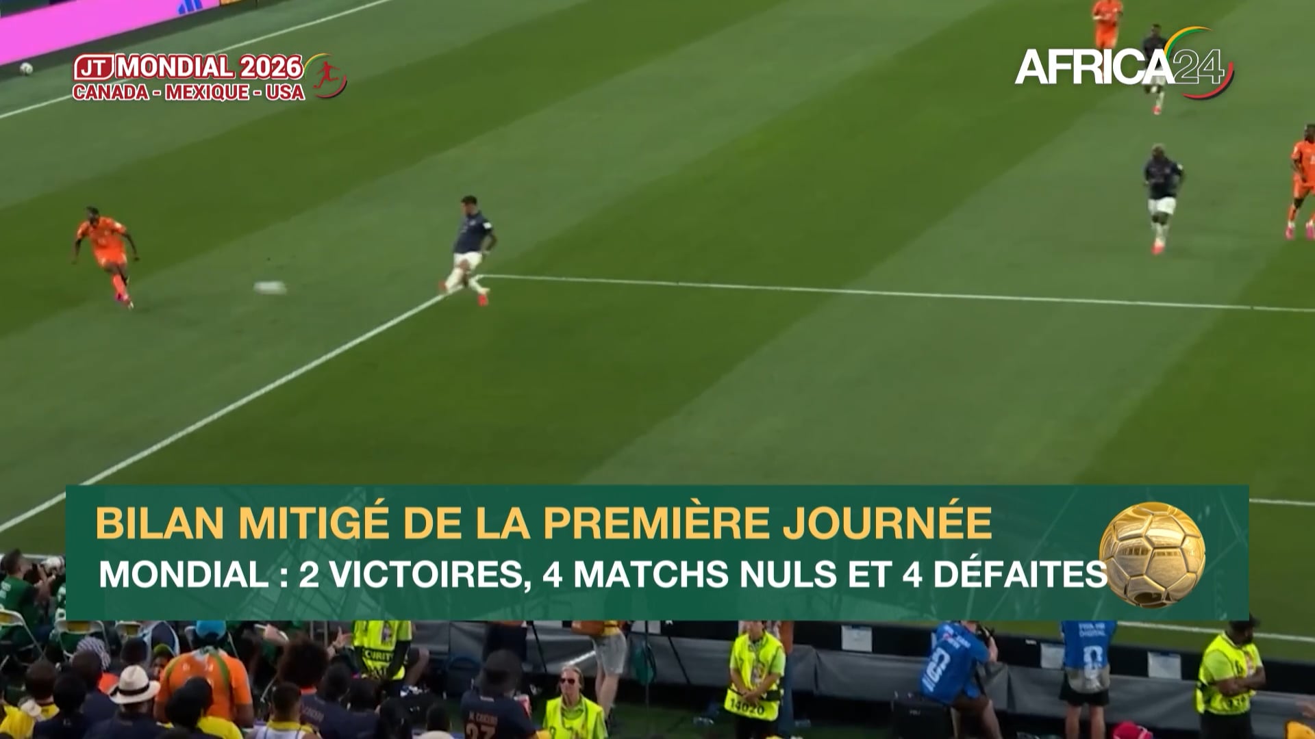 Africa – First day of the 2026 World Cup: 2 victories, 4 draws and 4 defeats